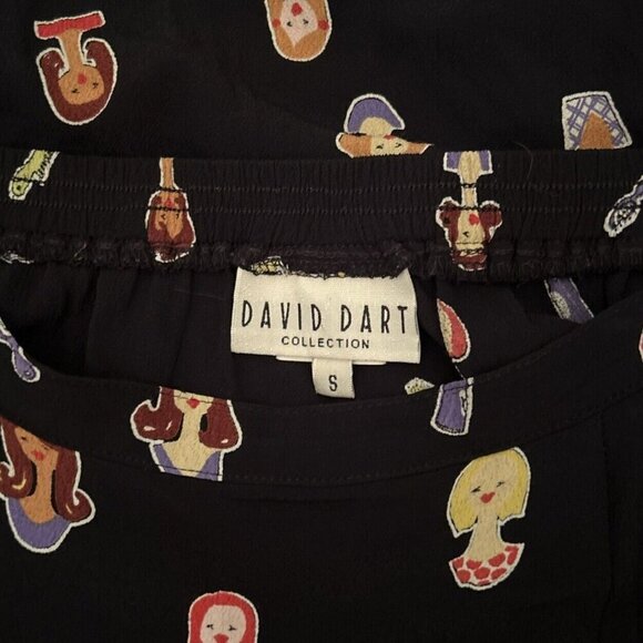 Vintage David Dart Womens S Midi Skirt Pop Art Lady Hair Salon Made in USA - Picture 5 of 5